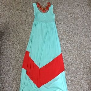 Chevron maxi dress